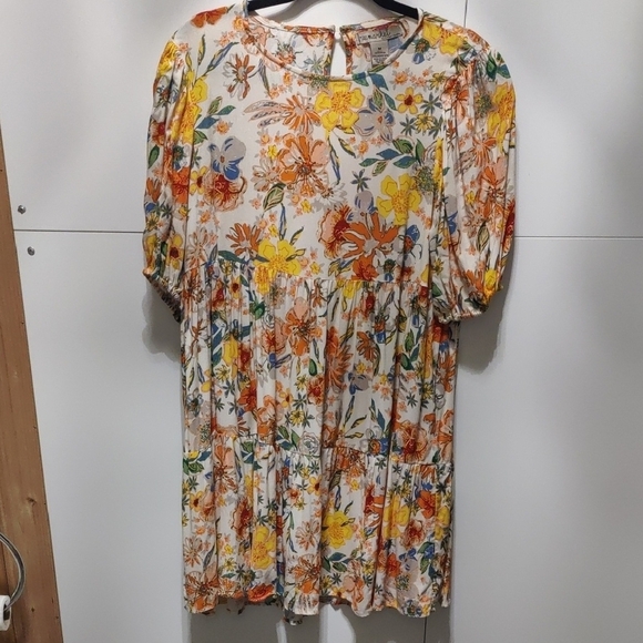 free market by flying tomato Dresses & Skirts - Floral Babydoll Mini Dress Boho Cottagecore Free Market M NWOT